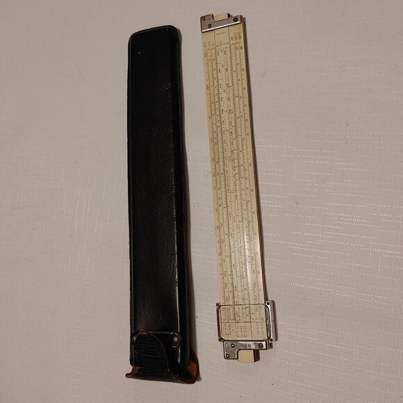 VINTAGE Keuffel & Esser K&E Slide Rule 1947 with Leather Case - Picture 1 of 11